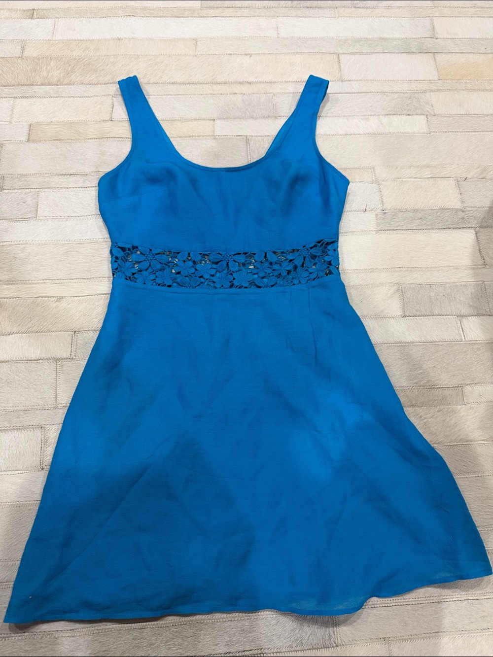 Guess by Marciano Blue Lace-Waist A-Line Women's  Dress